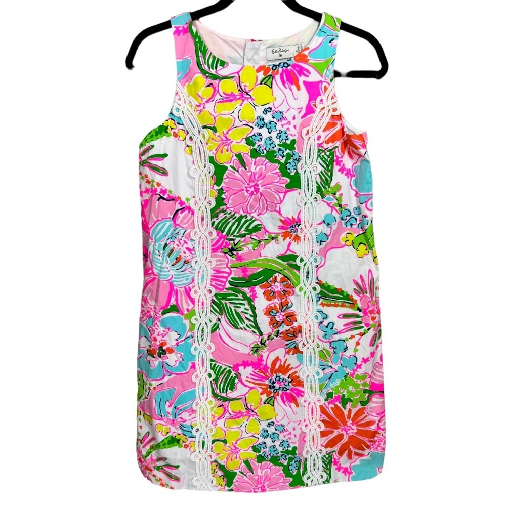 Lily Pulitzer Girls Nosey Posey Floral Shift Dress XL